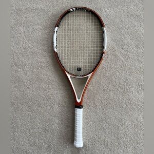 Wilson Racket with Orange Frame and Yellow Grip